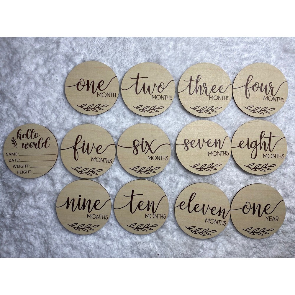 Baby Milestone Discs, Baby Age Milestone Marker Keepsake & Photo Boho Nu…